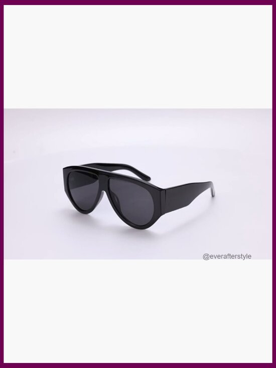 Retro Oversized Aviator Sunglasses Plastic Frame UV400 Lenses main image 7